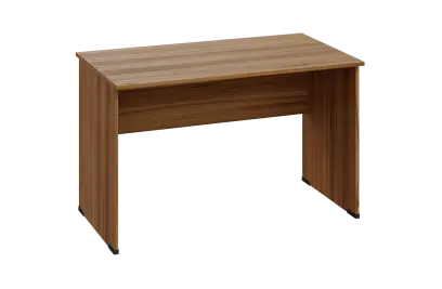 EPL 17 - 12 stůl kancelářský, dřevěná podnož, deska 18 mm, široký 1200 mm, ořech světlý